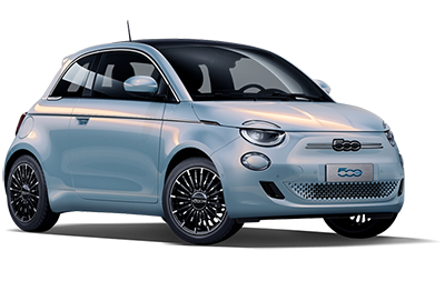 All-Electric Fiat 500 - Celestial Blue